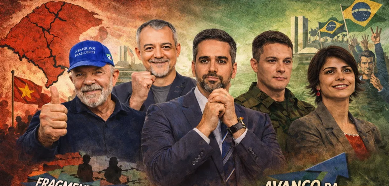 Representação de Lula, Edegar Pretto, Eduardo Leite, Luciano Zucco e Manuela D’Ávila 