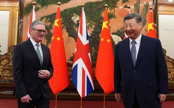 Keir Starmer e Xi Jinping em Beijing - 29/1/2026   