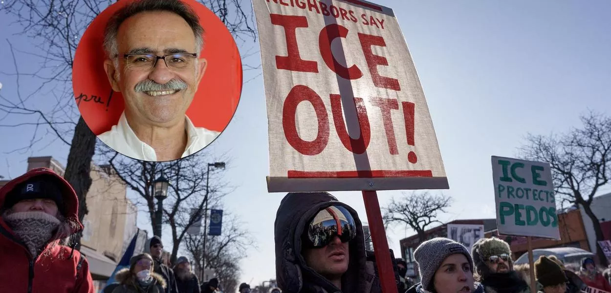 Markus Sokol e protesto contra Trump nos EUA