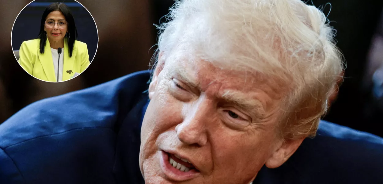 Delcy Rodríguez e Donald Trump