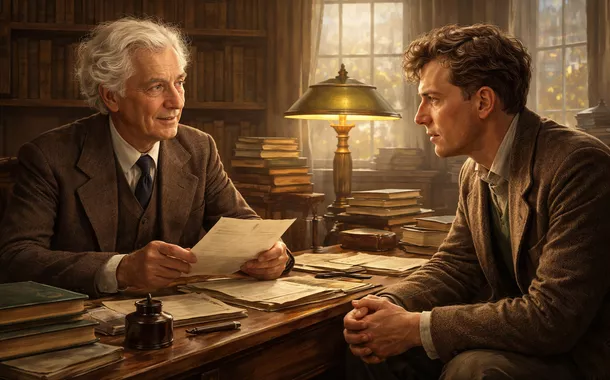 Representação de Bertrand Russell e Ludwig Wittgenstein