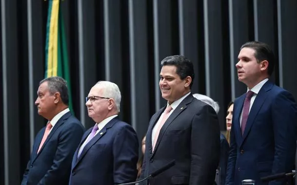 Rui Costa, Edson Fachin, Davi Alcolumbre e Hugo Motta