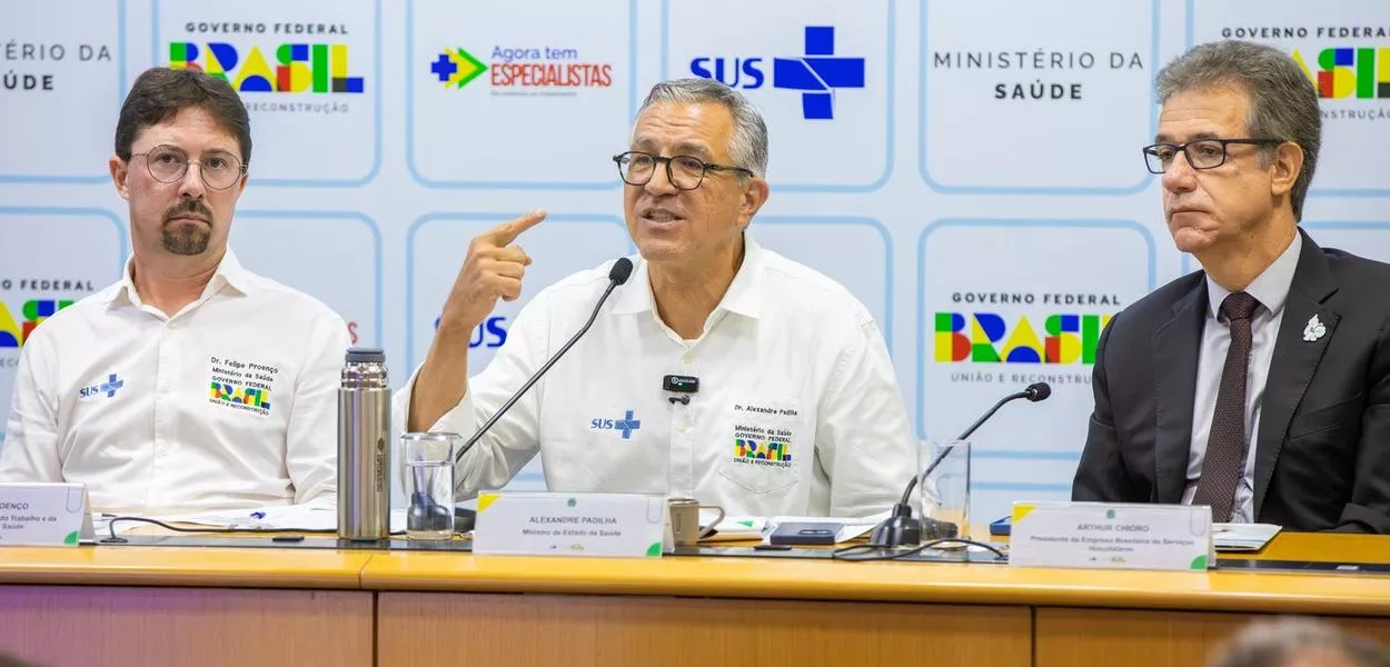 03.02.2026 - Brasília - (DF) - Ministro da Saúde, Alexandre Padilha durante Coletiva de Imprensa -Programa Agora tem Especialistas: Formação e Provimento