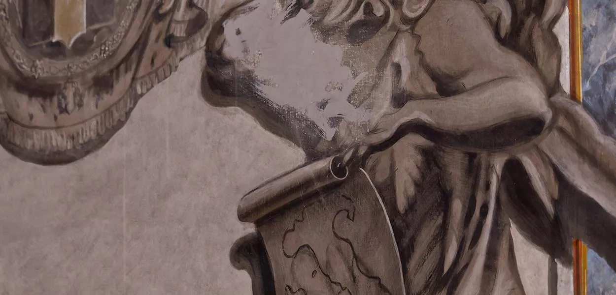 Rosto de anjo parecico com o da primeira-ministra da Itália, Giorgia Meloni, é apagado em píntura de mural em igreja de Roma
04/02/2026 