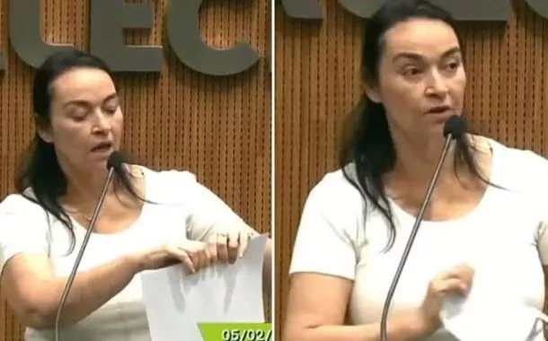 Deputada bolsonarista rasga pacto contra feminicídio de Lula em plenário