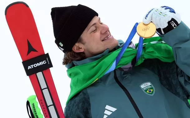 Lucas Braathen conquista medalha de ouro nos Jogos Olímpicos de Inverno
REUTERS/Gintare Karpaviciute