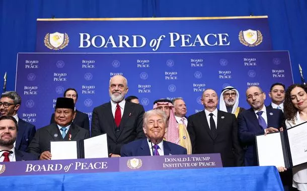 Reunião inaugural do "Conselho de Paz" no Instituto de Paz dos EUA, em Washington, D.C., Estados Unidos, em 19 de fevereiro de 2026