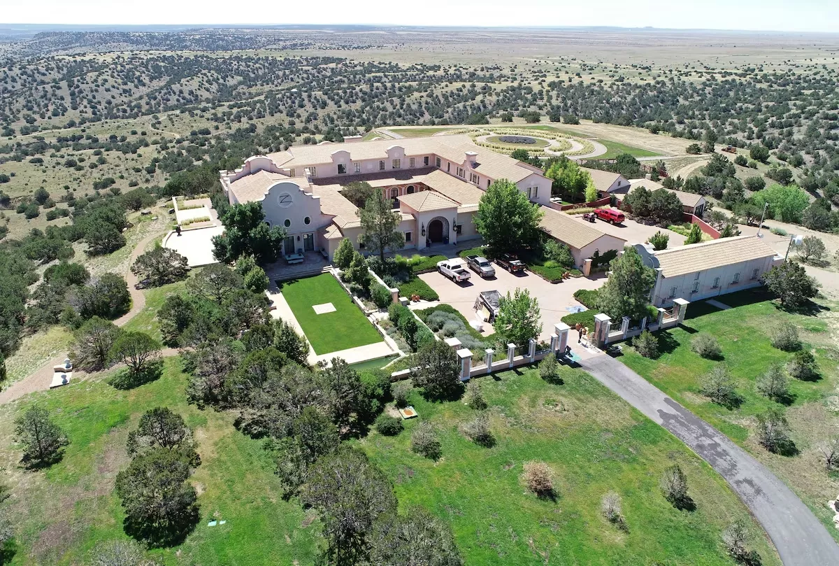 O Zorro Ranch, uma das propriedades do financista Jeffrey Epstein, é visto em imagem aérea próximo a Stanley, no Novo México, Estados Unidos, em 15 de julho de 2019