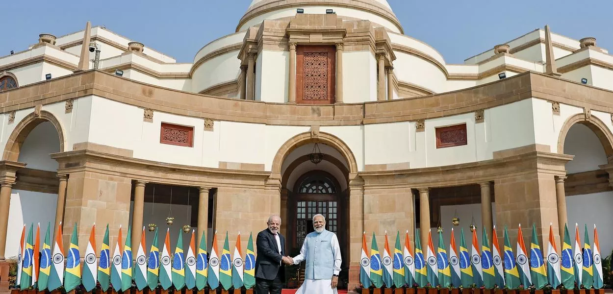 Presidente Lula durante reunião restrita com o Primeiro-Ministro da República da Índia, Narendra Modi.