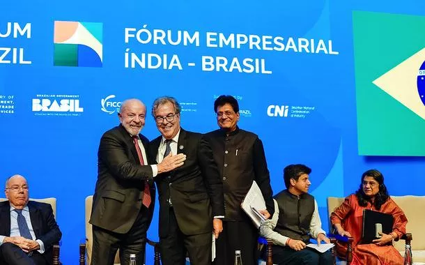 Presidente da República Luís Inácio Lula da Silva, durante Sessão de encerramento do Encontro Empresarial Brasil-Índia, hotel Taj Palace. Nova Delhi - Índia