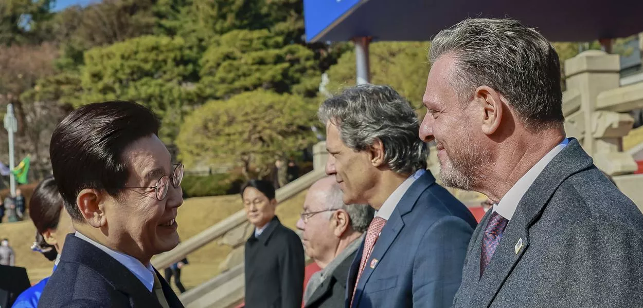 Lee Jae-Myung, Fernando Haddad e Carlos Fávaro