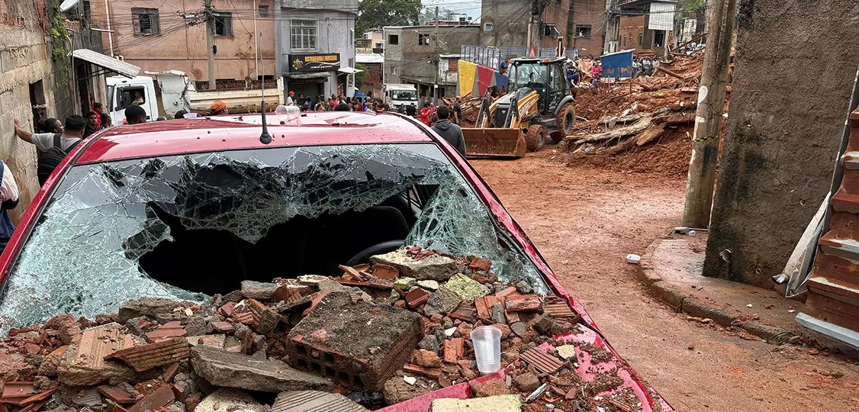 Destruição provocada pela chuva em Juiz de Fora (MG)
