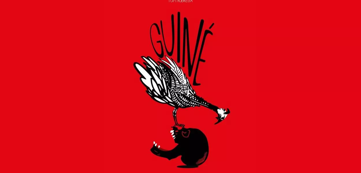 Capa do livro Guiné, da artista visual Sara Lambranho e do escritor Tom Nóbrega