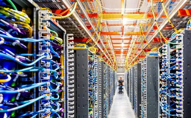 Data center de IA da Amazon Web Services em New Carlisle, Indiana, EUA
2 de outubro de 2025
REUTERS/Noah Berger para AWS