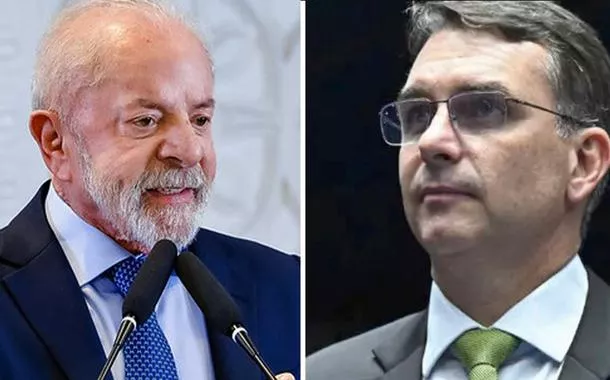 Lula e Flávio Bolsonaro