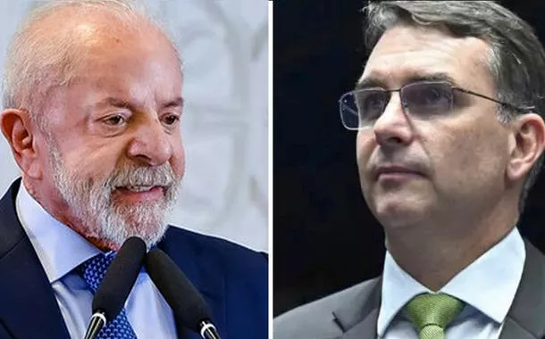 Lula e Flávio Bolsonaro