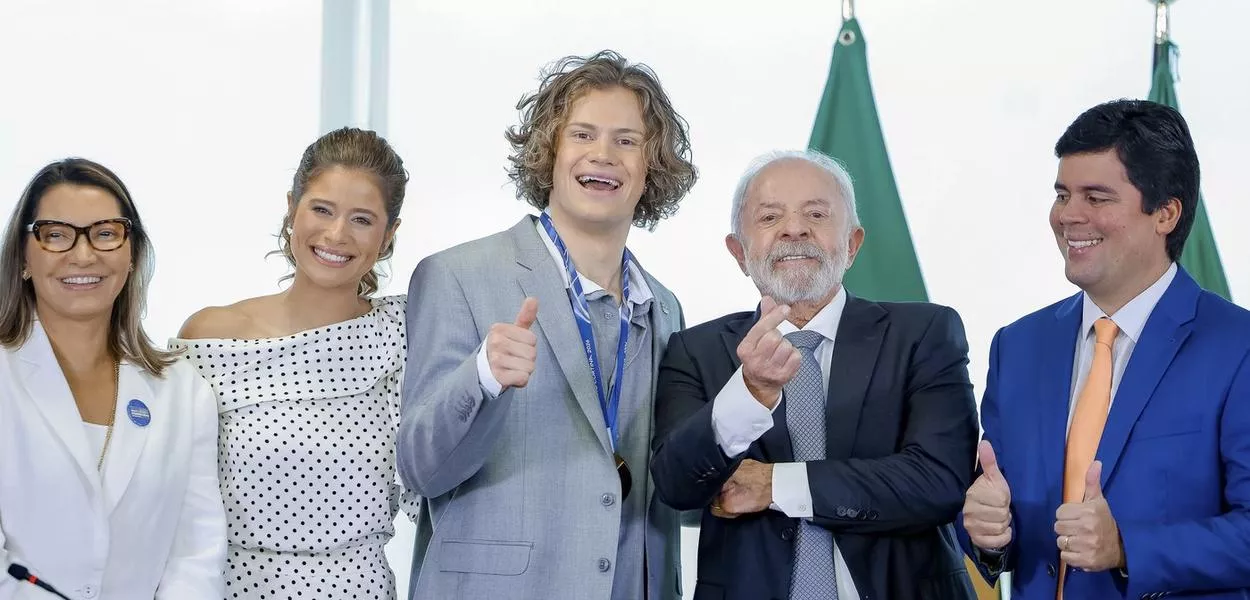 Lula durante encontro com Lucas Pinheiro