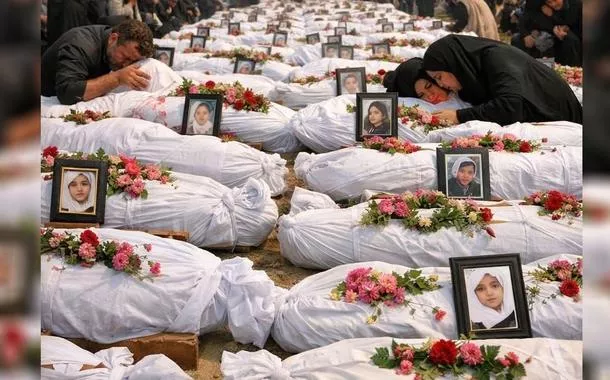 165 meninas assassinadas por Trump e Netanyahu são enterradas no Irã