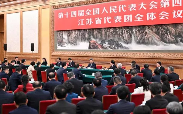 Xi Jinping participates in deliberations at the annual session of the National People's Congress.