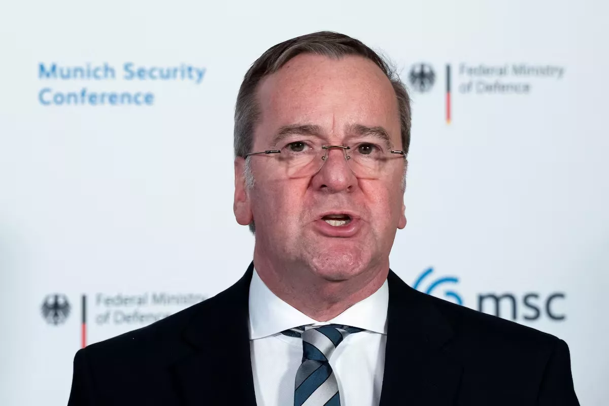 O ministro da Defesa da Alemanha, Boris Pistorius, em 14 de fevereiro de 2026