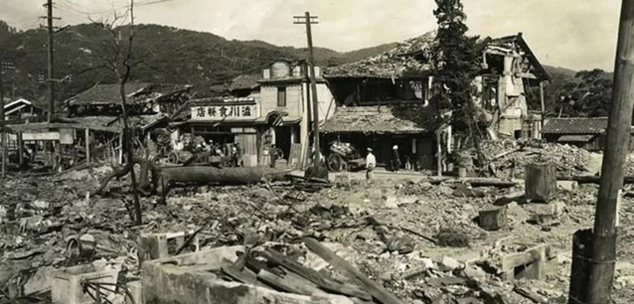 Hiroshima, no Japão, destruída pela bomba atômica durante a 2ª Guerra Mundial
