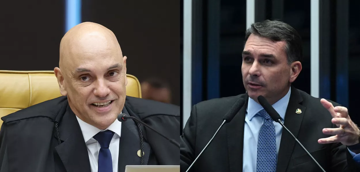 Alexandre de Moraes e Flávio Bolsonaro