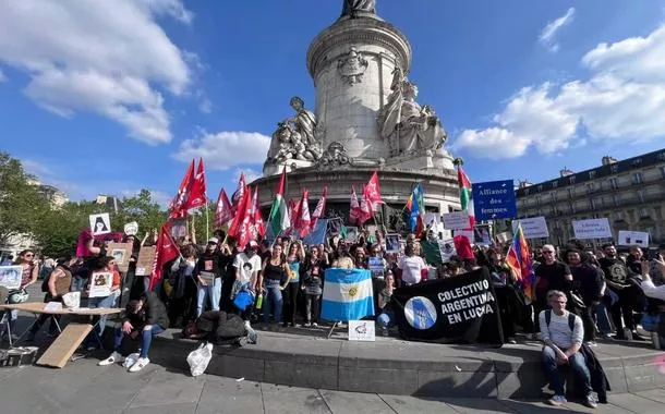 Manifestação de solidariedade à Argentina na França