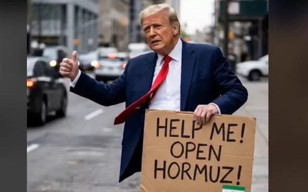 Trump vira piada nas redes após pedir ajuda para abrir o Estreito de Ormuz