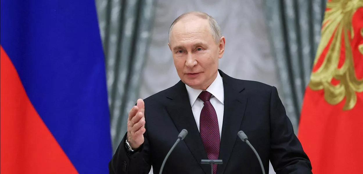 Presidente russo Vladimir Putin em Moscou
  
