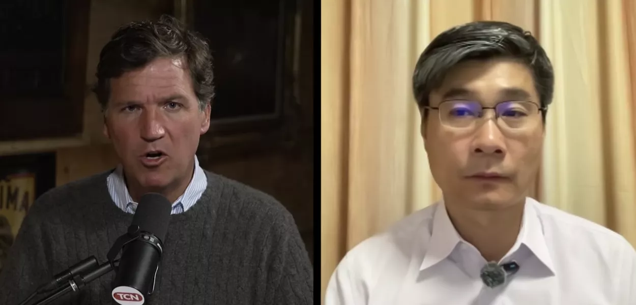 Jiang Xueqin concede entrevista a Tucker Carlsoon