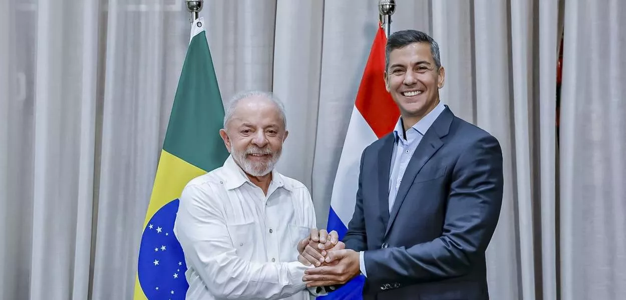 22.03.2026 - Presidente da República, Luiz Inácio Lula da Silva, durante reunião bilateral com o Presidente da República do Paraguai, Santiago Peña, no Centro de Convenções Arquiteto Rubens Gil de Camilo. Campo Grande - MS.  Foto: Ricardo Stuckert / PR