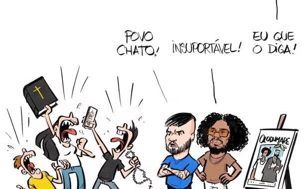 Protestos contra o humorista Tiago Santineli - 23 de março de 2026