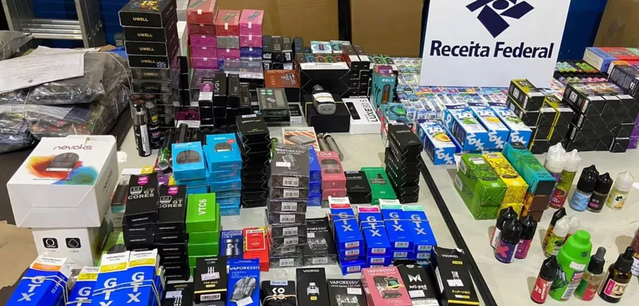 Receita Federal apreende 4 mil vapes por dia no Brasil, aponta FNCP
