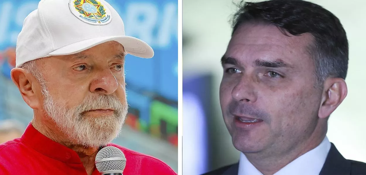 Lula e Flávio Bolsonaro