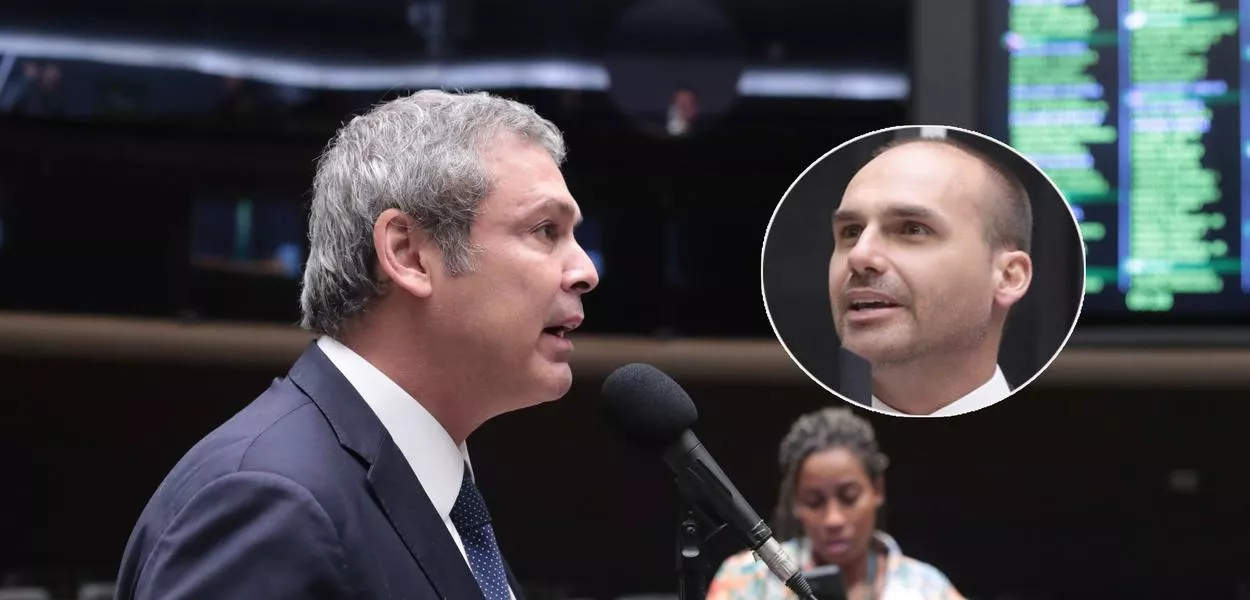 Lindbergh Farias e Eduardo Bolsonaro