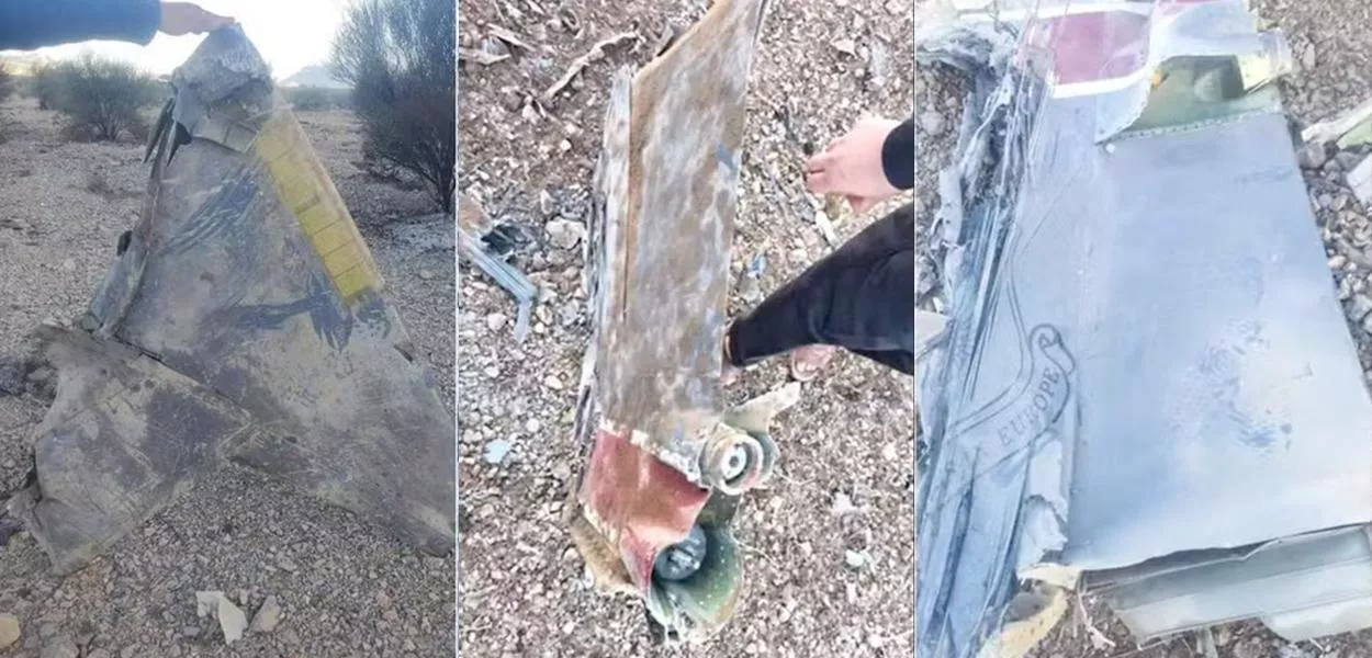 Irã mostra destroço de jato dos EUA abatido pelas defesas aéreas do país