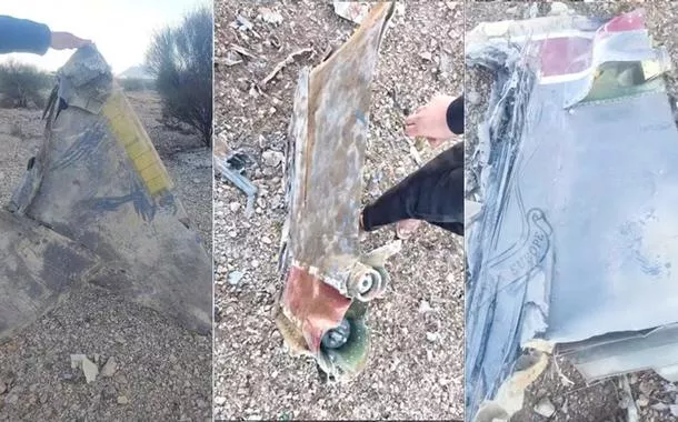 Irã mostra destroço de jato dos EUA abatido pelas defesas aéreas do país