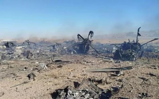 Destroços de suposta aeronave norte-americana destruída no Irã