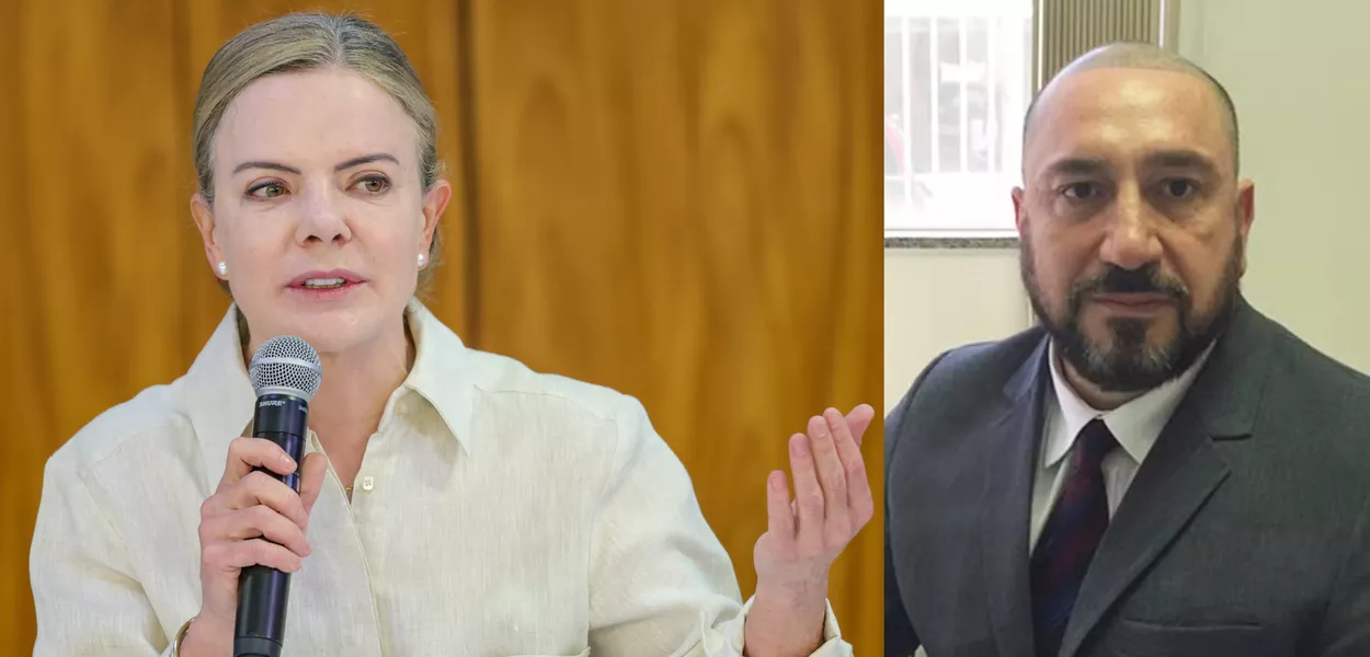 Gleisi Hoffmann e Januário Paludo