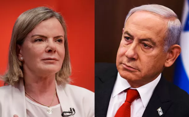Gleisi Hoffmann e Benjamin Netanyahu