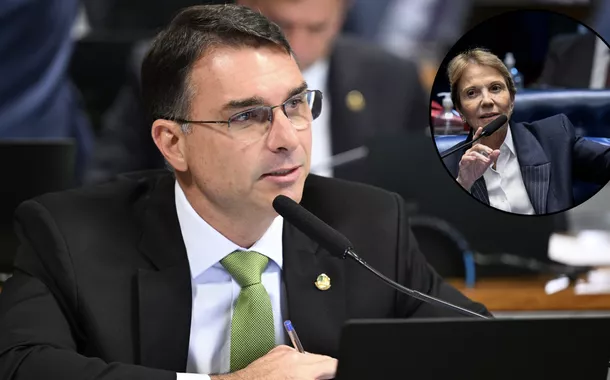 Flávio Bolsonaro e Tereza Cristina