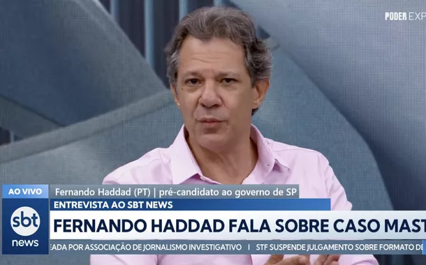 Fernando Haddad em entrevista ao SBT