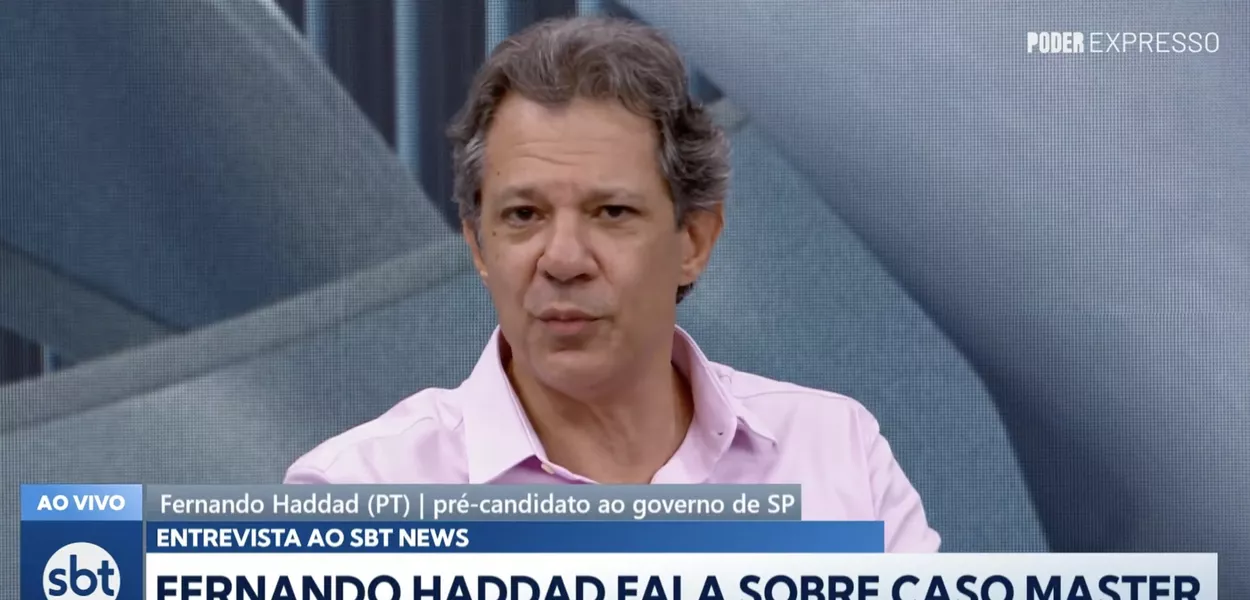 Fernando Haddad em entrevista ao SBT
