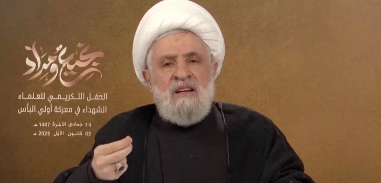O líder do Hezbollah no Líbano, Naim Qassem