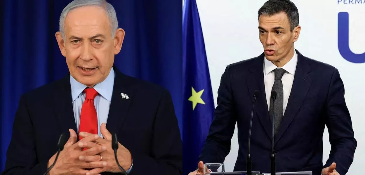 Benjamin Netanyahu e Pedro Sánchez