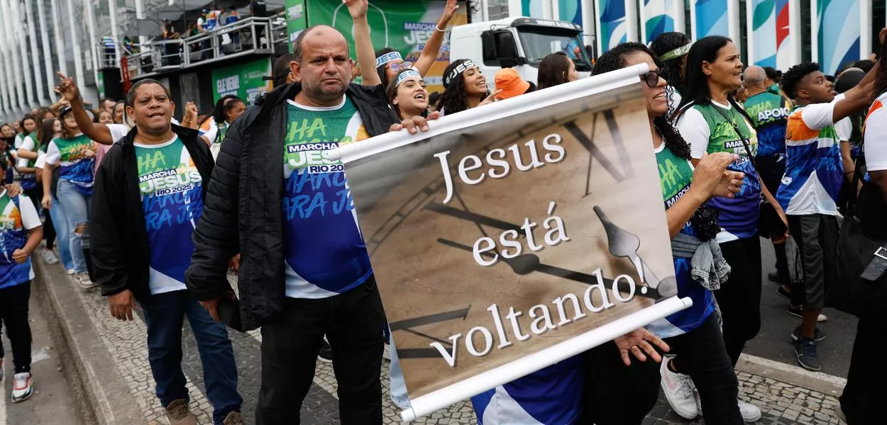 Foto da 18° edição da Marcha para Jesus no Rio de Janeiro