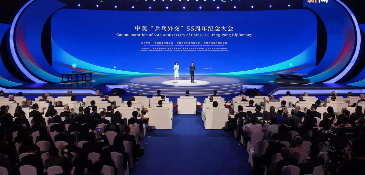 Comemoração em Beijing marca 55 anos da diplomacia do pingue-pongue entre China e EUA