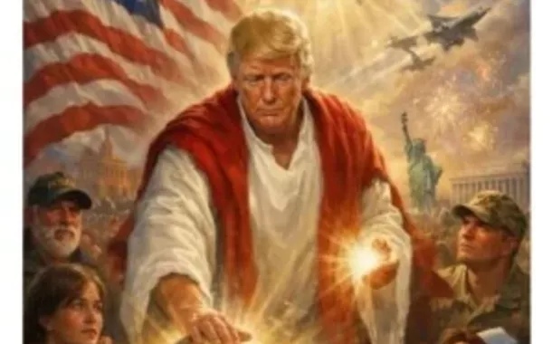 Trump publica imagem em que aparece como Jesus Cristo