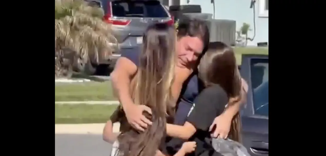Alexandre Ramagem se reencontra com a família