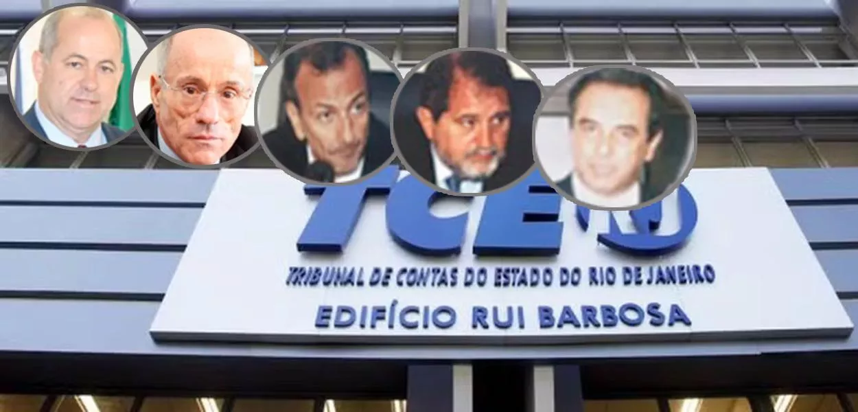 Da esq. para a dir.: Domingos Brazão, Aloysio Neves, Marco Antônio Alencar, José Maurício Nolasco e José Gomes Graciosa